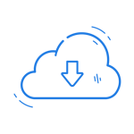Download cloud- dark blue 