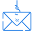 Phishing email icon in blue