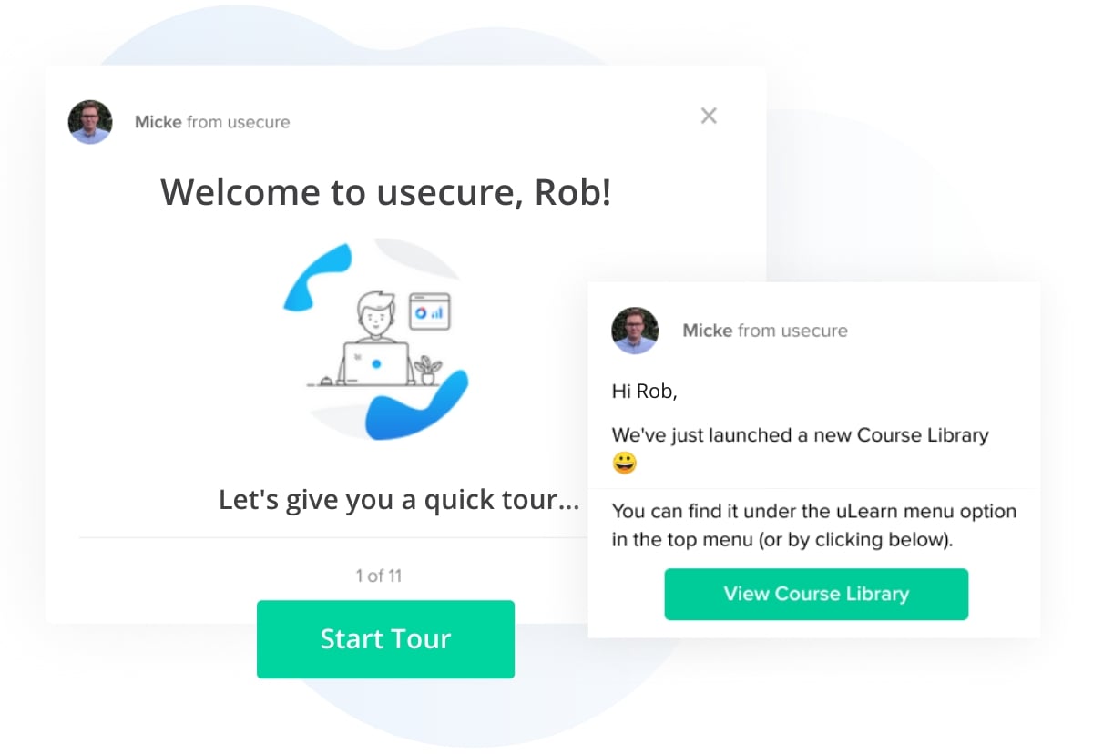 Product tour and feature announcements