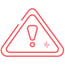 Red warning sign icon