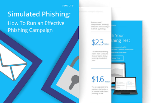 Simulated phishing, 3 page mockup 
