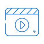video icon dark blue